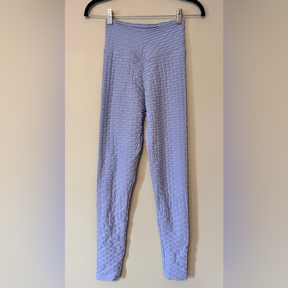 Booty by Brabants Textured Leggings Blue Purple‎ Fits Small Best